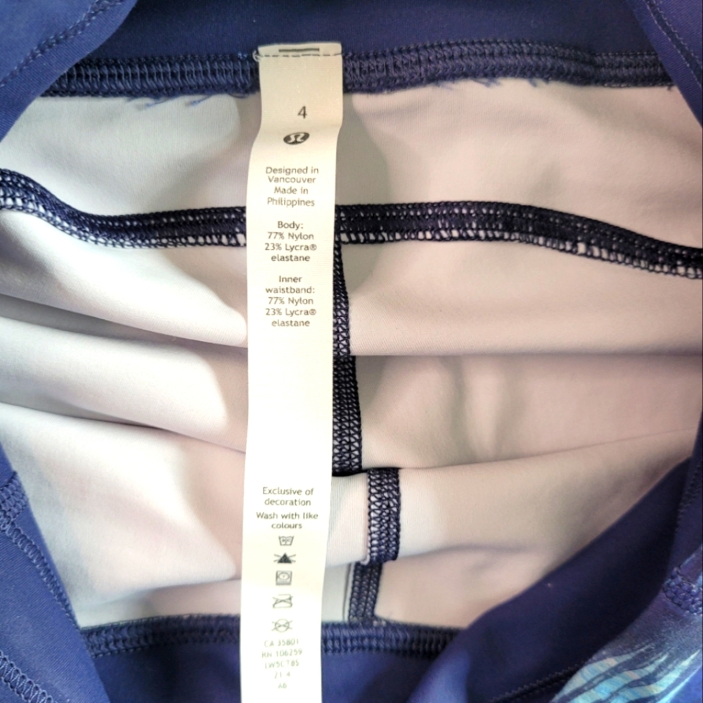 Lululemon Invigorate High RiseTight 25" Leggings Shapeshifter Flux Blue Multi 4 - Picture 11 of 16